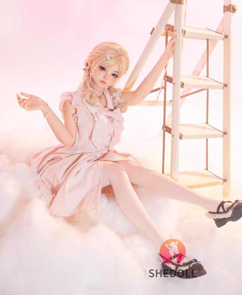 SHEDOLL TONSEN 152cm｜Aカップ純欲天使 · 淡粉蝴蝶結裙｜棉花糖肌+減重體｜雲端幻想陪伴型